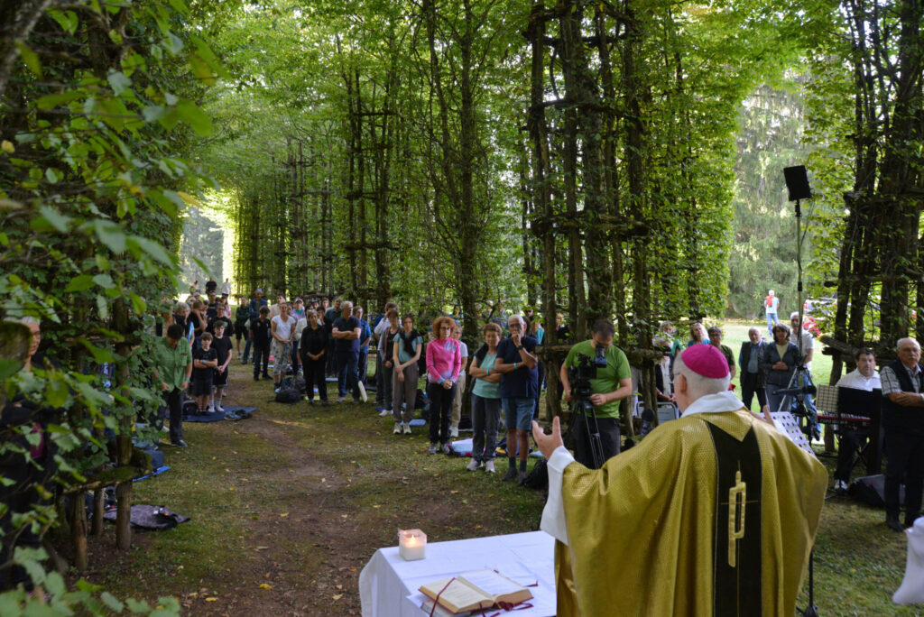 Messa del Creato ad Arte Sella, in duecento nella Cattedrale Vegetale. Tisi: "Non c’è alternativa all’alleanza con il creato e con i fratelli"
