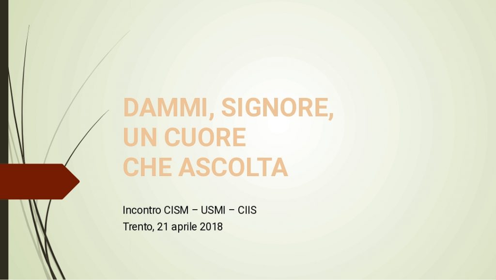 Conoscerci per vivere la comunione - Incontro religiosi 21-04-18