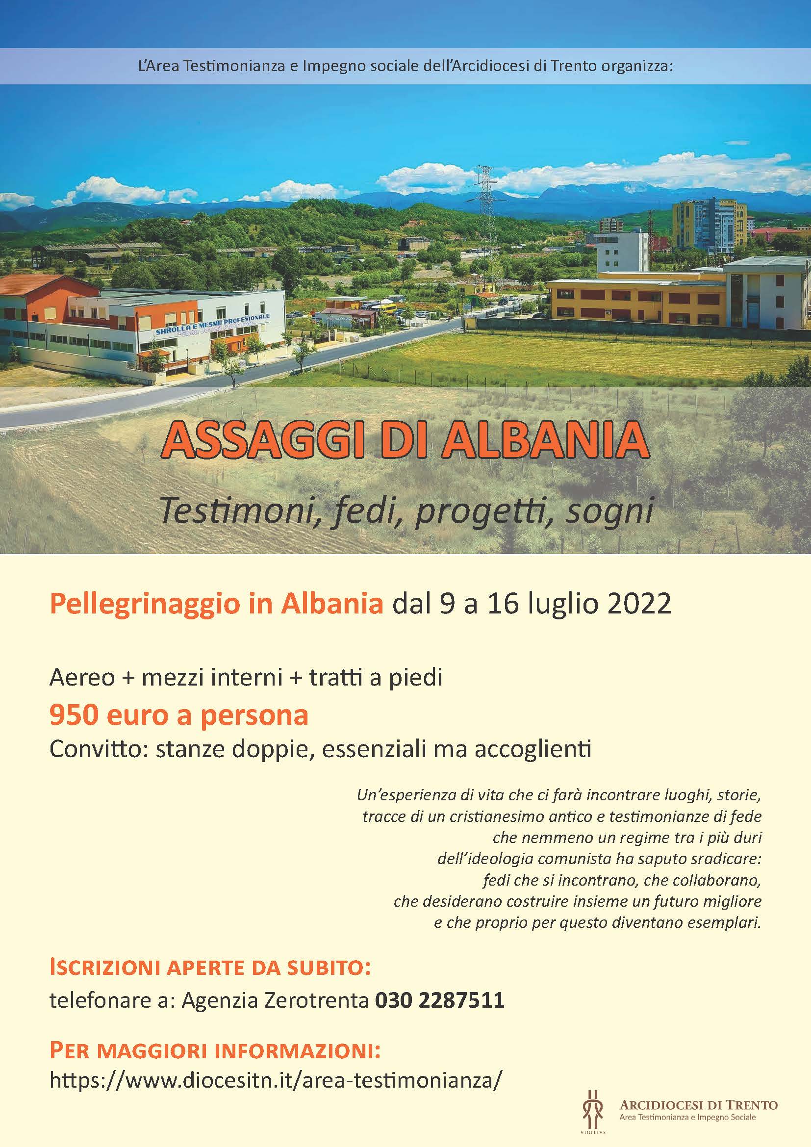 PELLEGRINAGGIO IN ALBANIA APERTE LE ISCRIZIONI