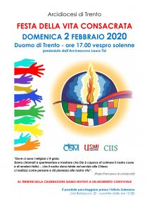 Invito Festa Vita Consacrata 2020