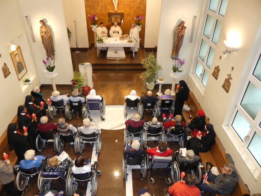 Domenica 2 febbraio 2020 - Arcivescovo di Trento Lauro Tisi celebra s. Messa all'ospedale cittadino San Camillo 