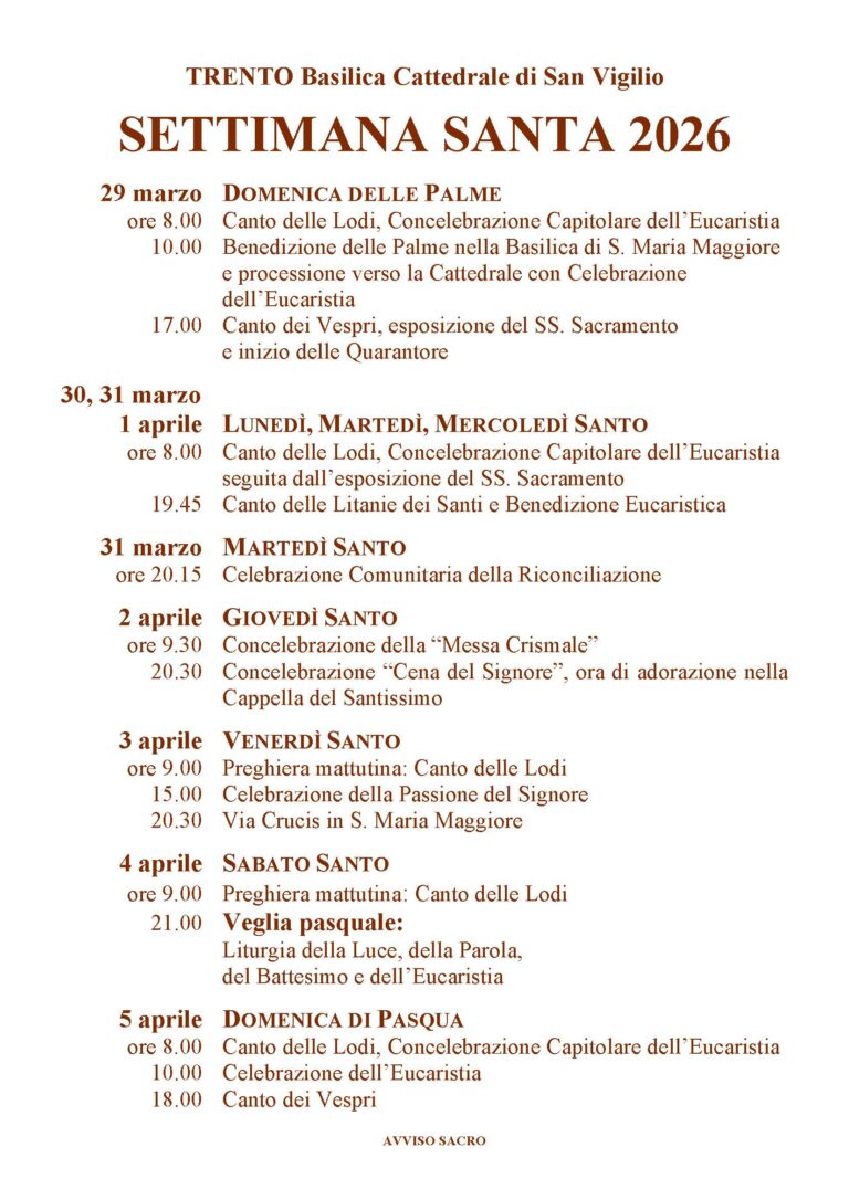 Settimana Santa in Cattedrale 